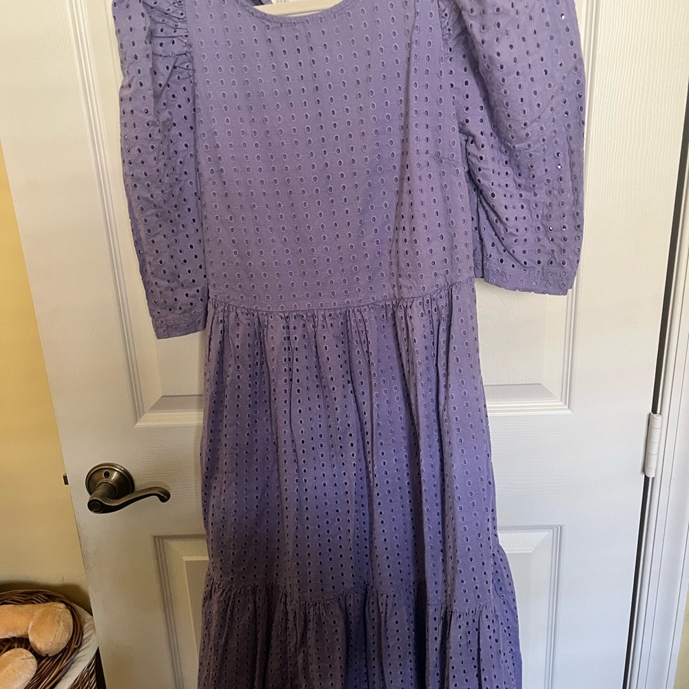 a new day Purple Eyelet Dress